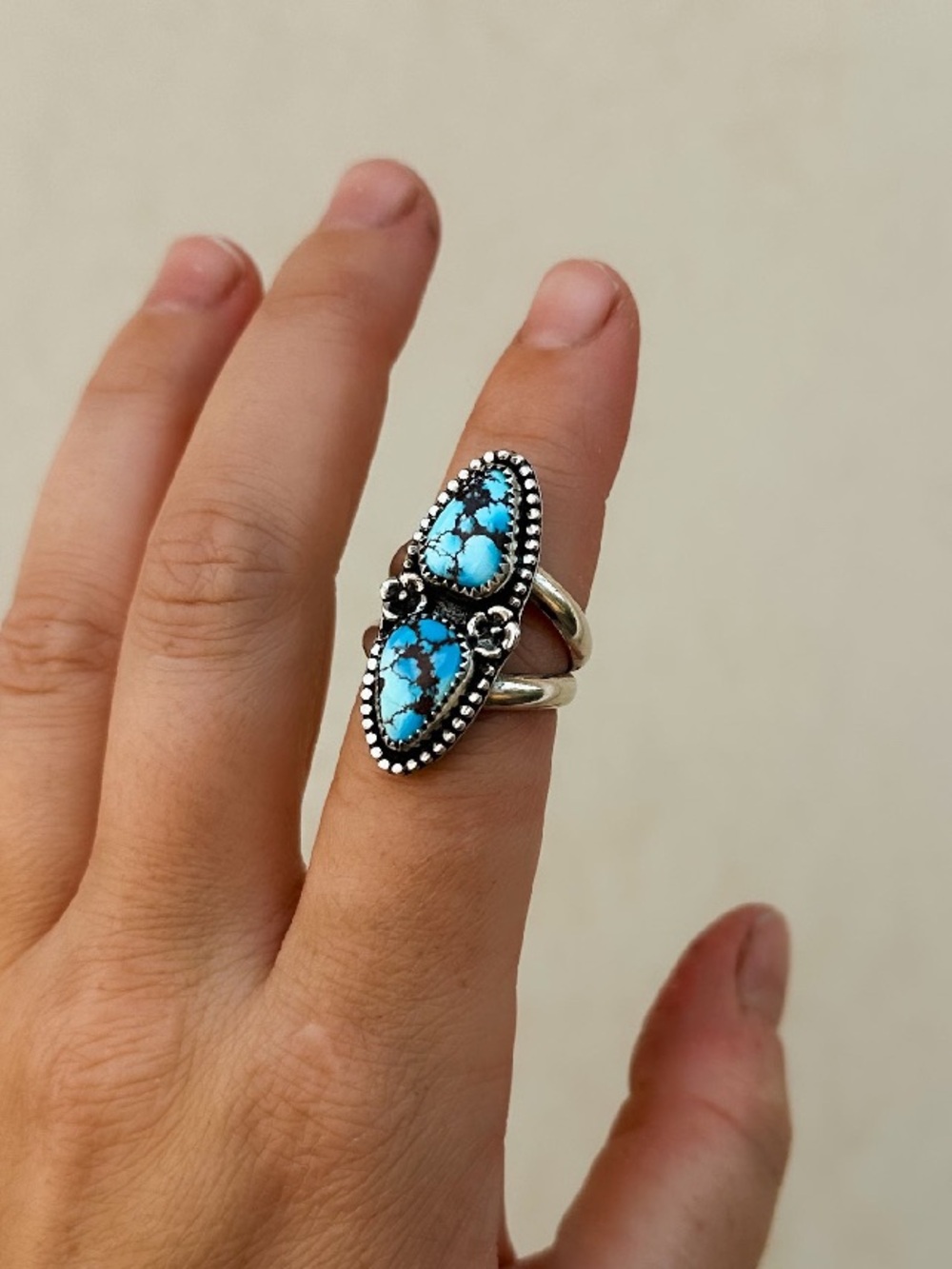 Size 6.5 Golden Hills Turquoise Double Ring